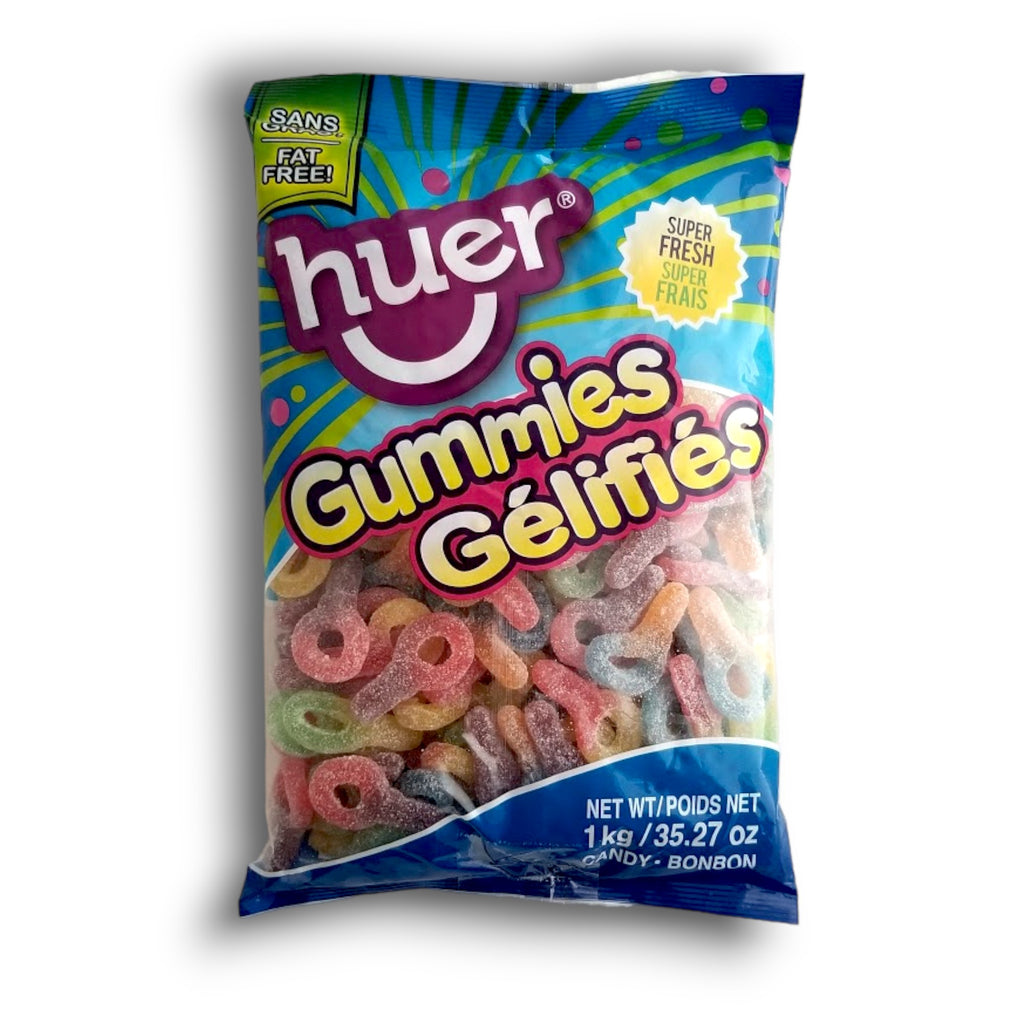 Huer Gummy Sour Suckers, 1kg/2.2 lb