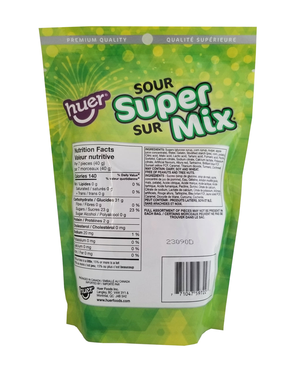 Huer Sour Super Mix Gummies, 350g/12 oz