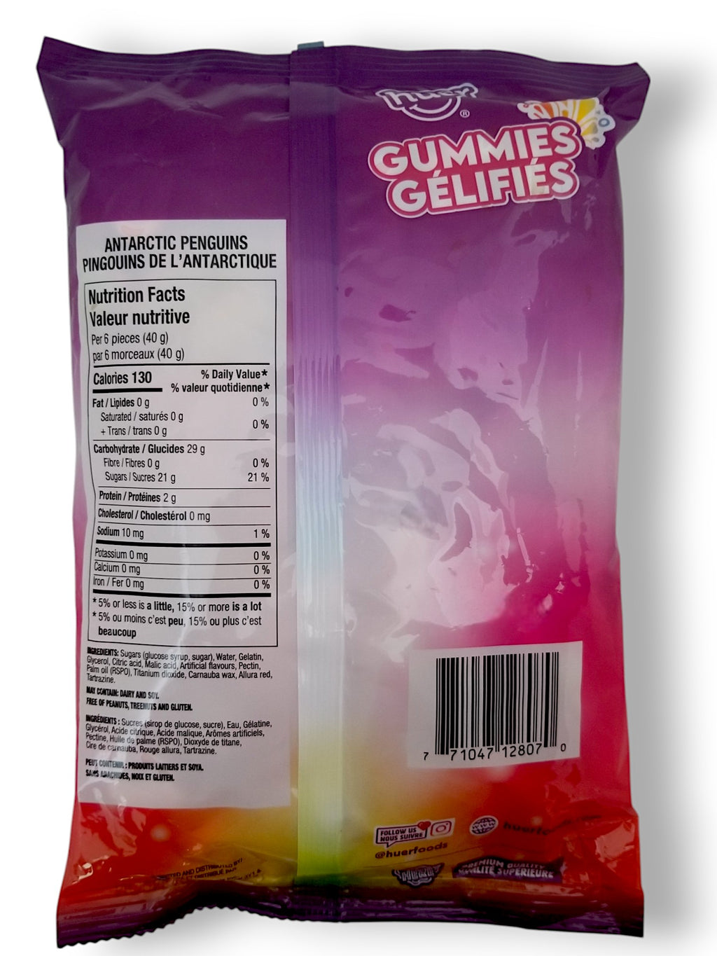 Huer Antarctic Penguins Gummies, 1kg/2.2 lb. - Back