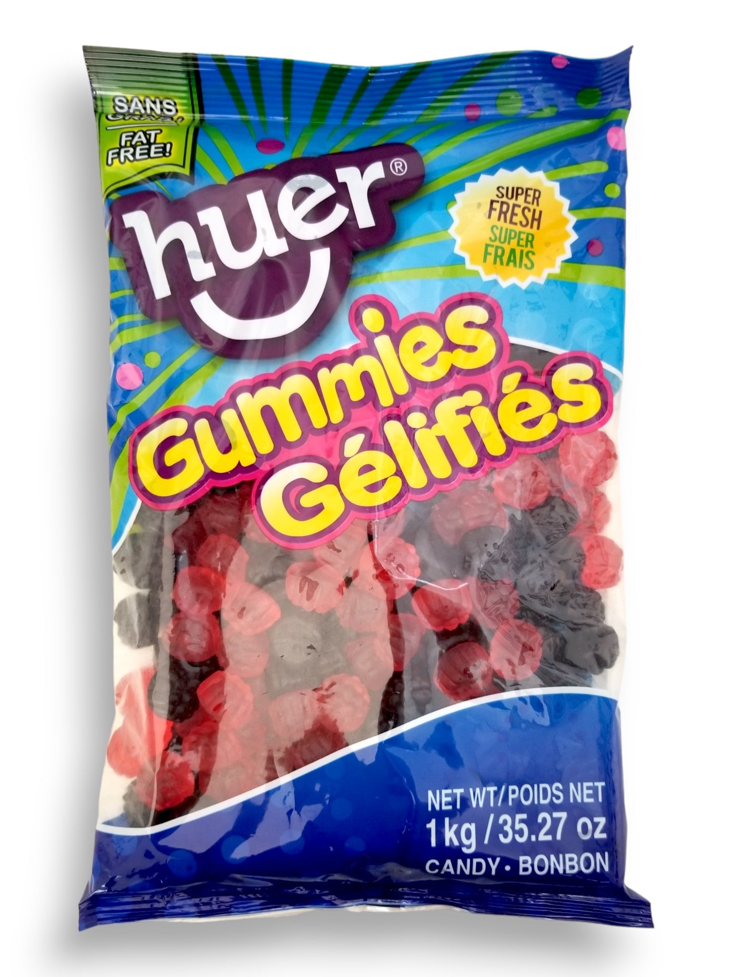 Huer Juice Berries Gummies, 1kg/2.2 lbs., front of bag.