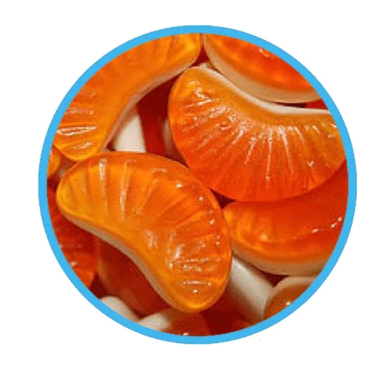 Huer Orange Slices Gummies, 1kg/2.2 lbs., picture of orange slices gummies.