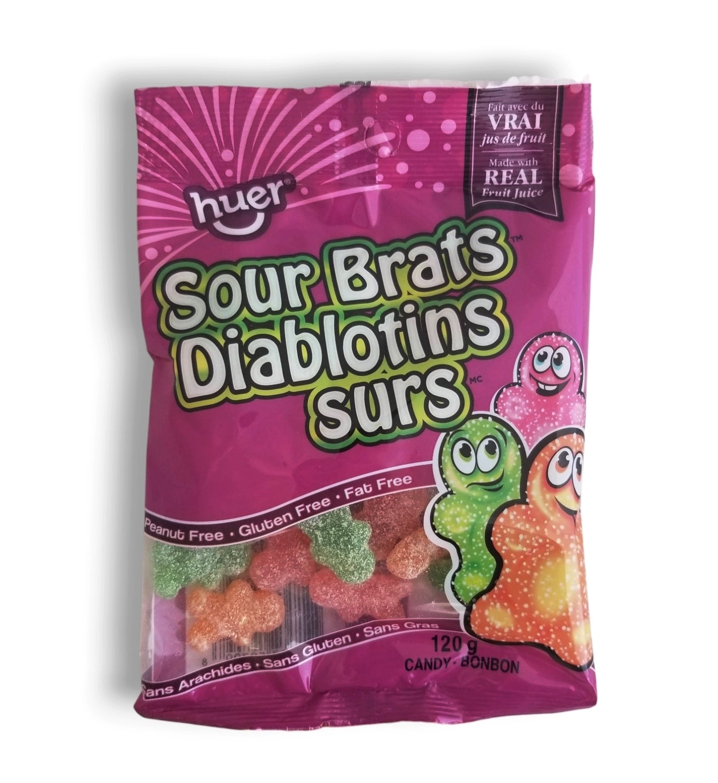 Huer Sour Brats Gummies, 120g/4.2 oz