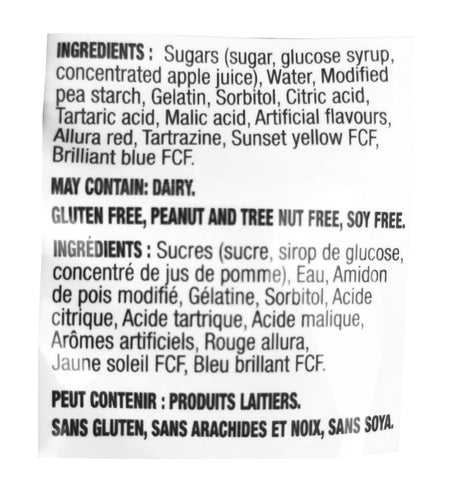 Huer Sour Suckers Gummy Candy, 120g/4.2 oz., Peg Bag, {Imported from Canada}