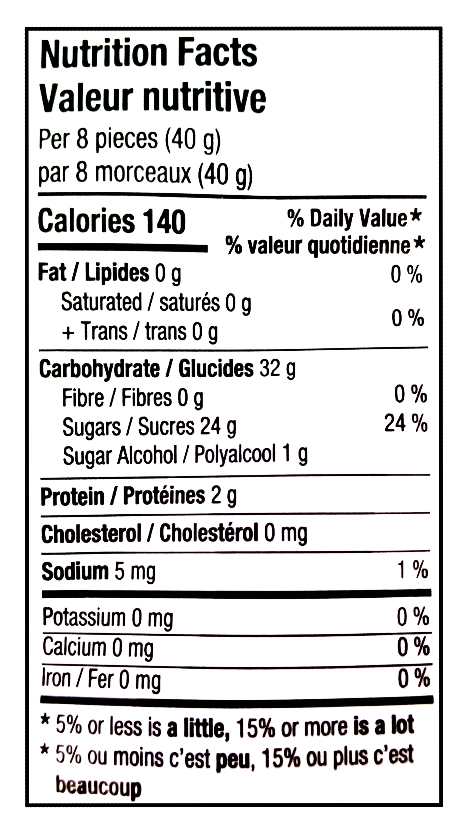 Huer Sour Suckers Gummy Candy, 120g/4.2 oz - Nutrition Facts 