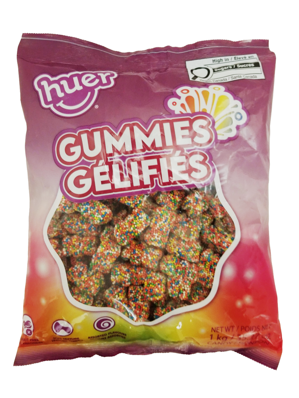Huer Sprinkle Bears 1kg - Allergy-Free Gummy Candy