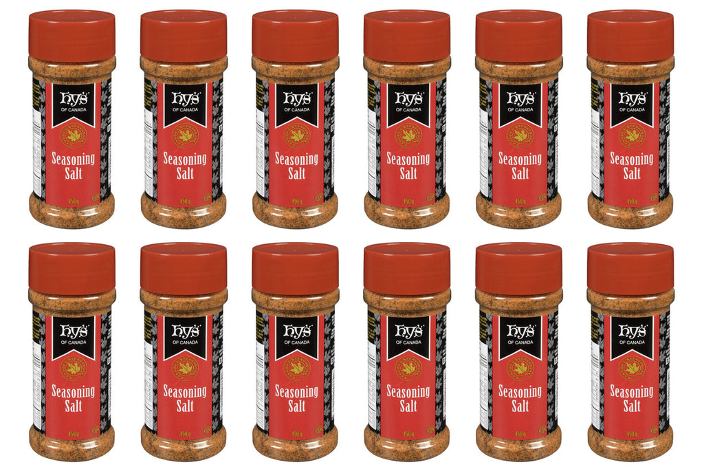 Hy's Seasoning Salt - 450g/15.9oz., 12 Pack {Imported from Canada}