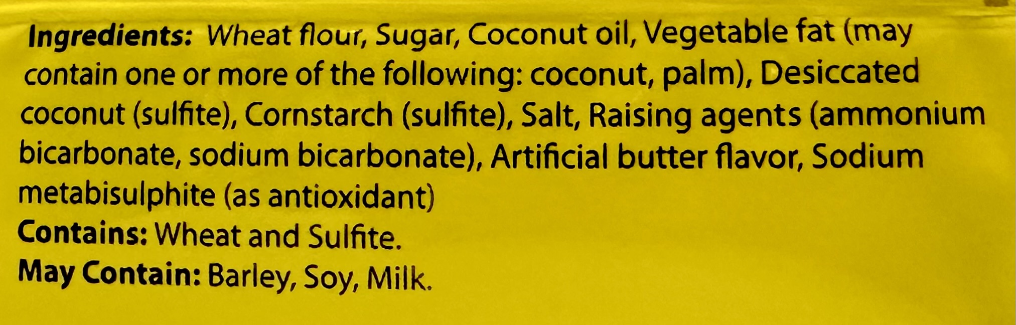 Monde Butter Coconut Biscuits, 12 x 14g Packets, 168g/5.9 oz. Package {Imported from Canada}