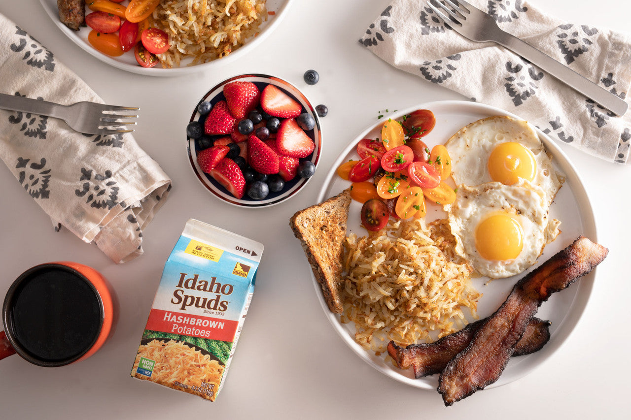 Idaho Spuds Real Potato, Gluten Free, Golden Grill Hashbrowns 4.2oz (8 Pack)