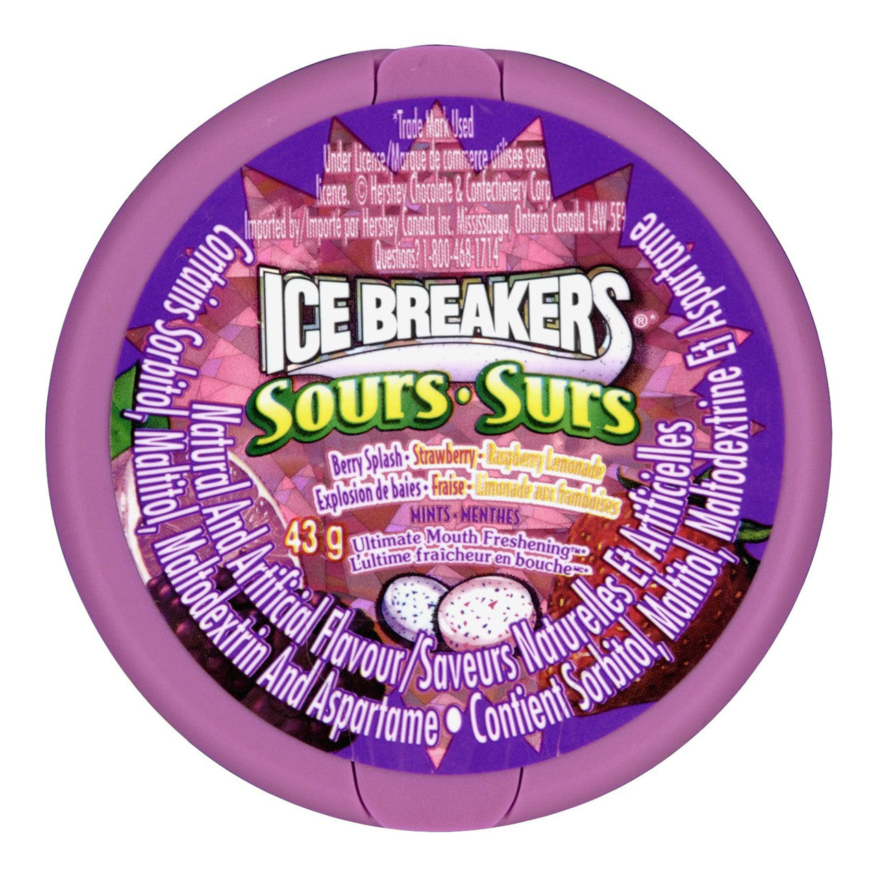 Ice Breakers Sours, Mints, Strawberry, Berry Splash, Cherry, 6ct,