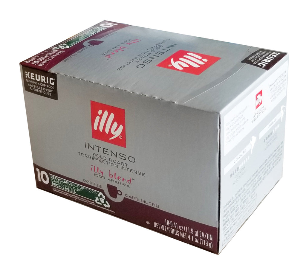 Illy Intenso Bold Roast Coffee, K-Cups, 10 Count, 119g/4.2 oz. Box {Imported from Canada}