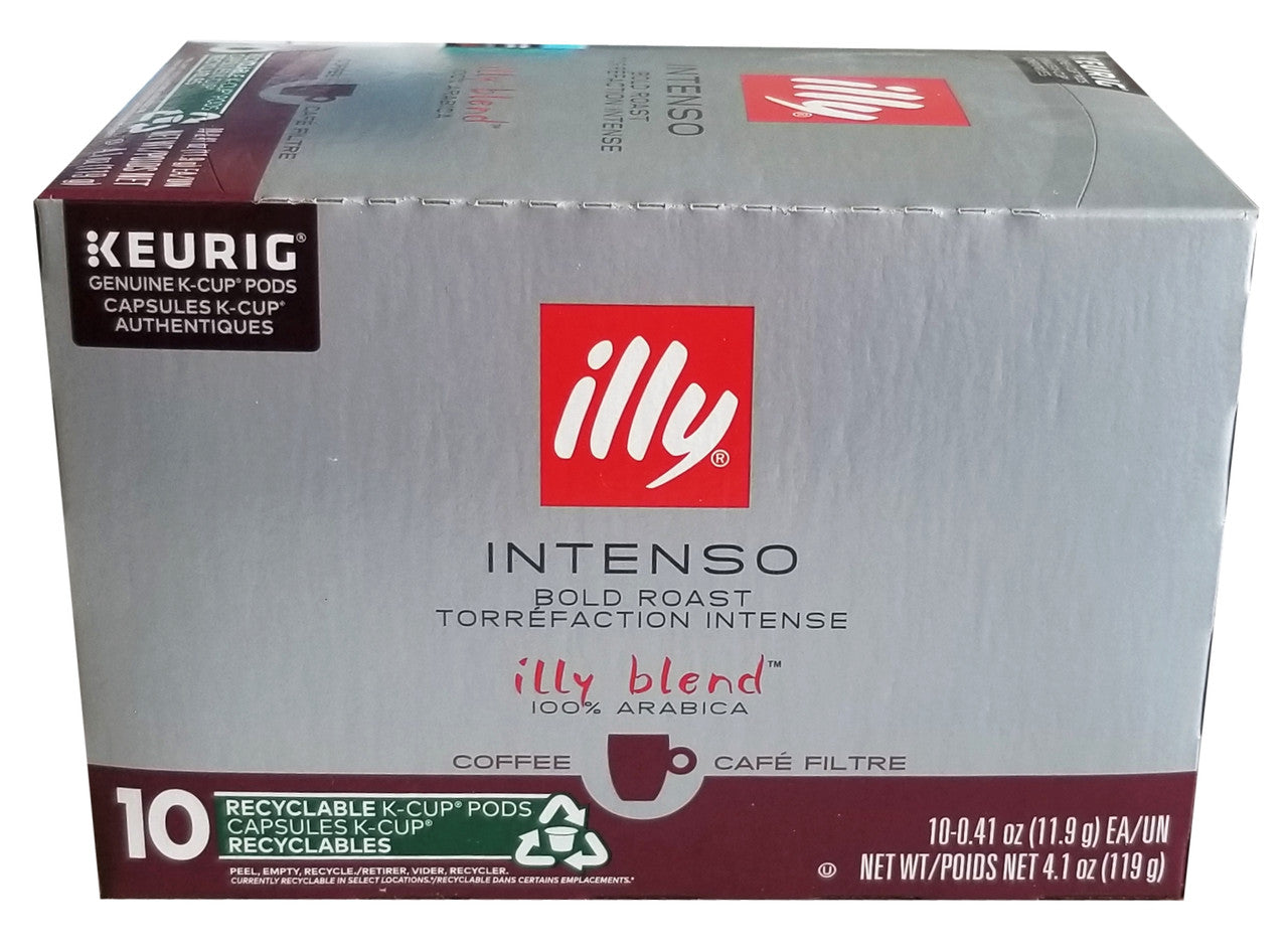 Illy Intenso Bold Roast Coffee, K-Cups, 10 Count, 119g/4.2 oz. Box