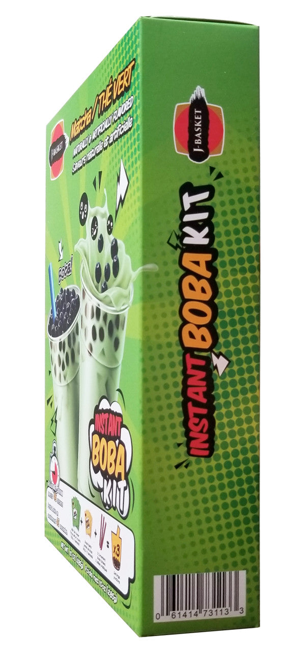 J-Basket Instant Boba Kit, Matcha Flavor, 285g/10 oz. Box {Imported from Canada}