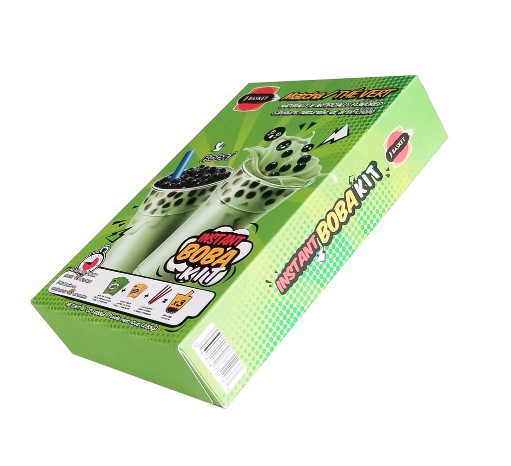 J-Basket Instant Boba Kit, Matcha Flavor, 285g/10 oz. Box {Imported from Canada}