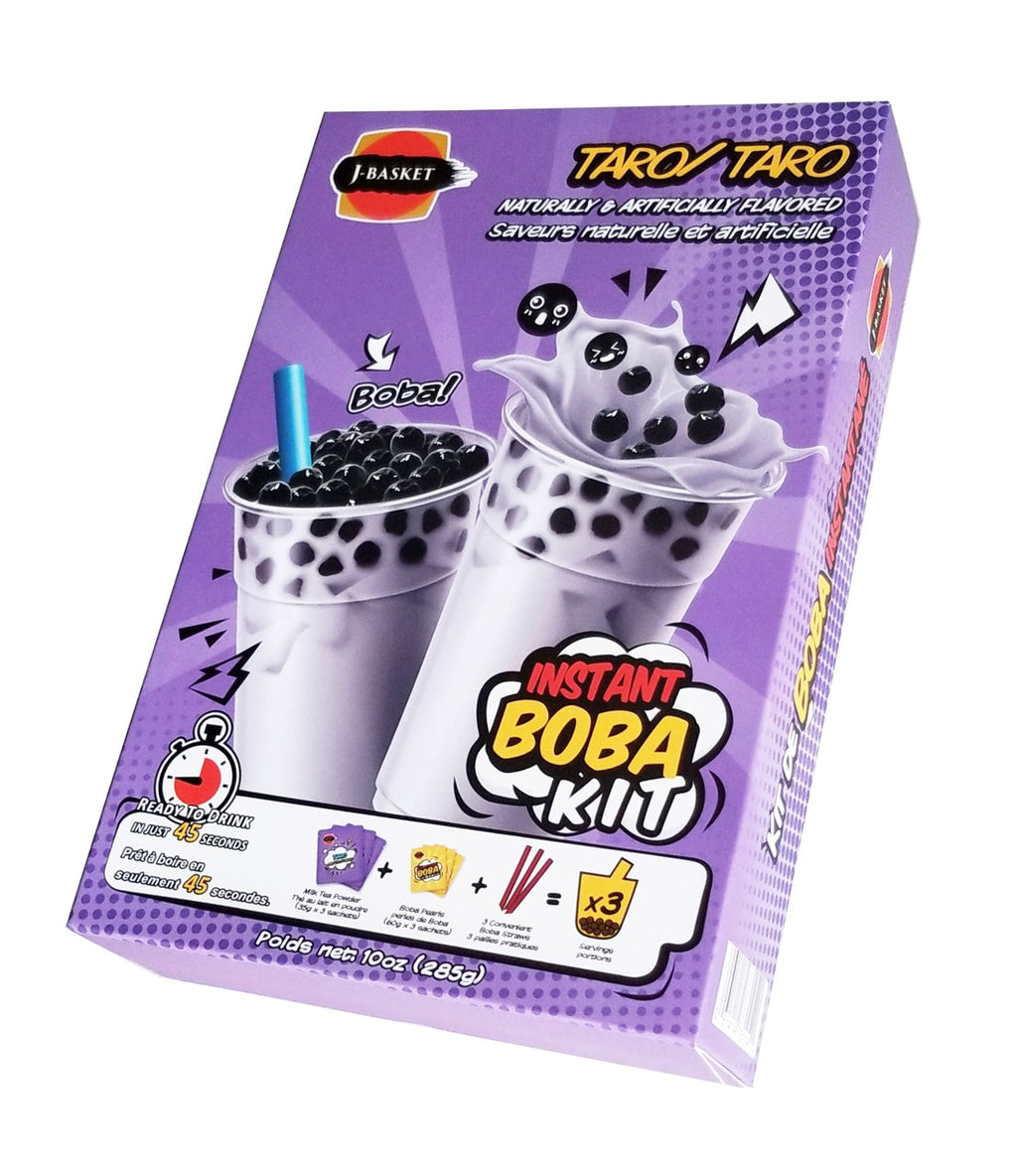 J-Basket Instant Boba Kit, Taro Flavor, 285g/10 oz. Box {Imported from Canada}