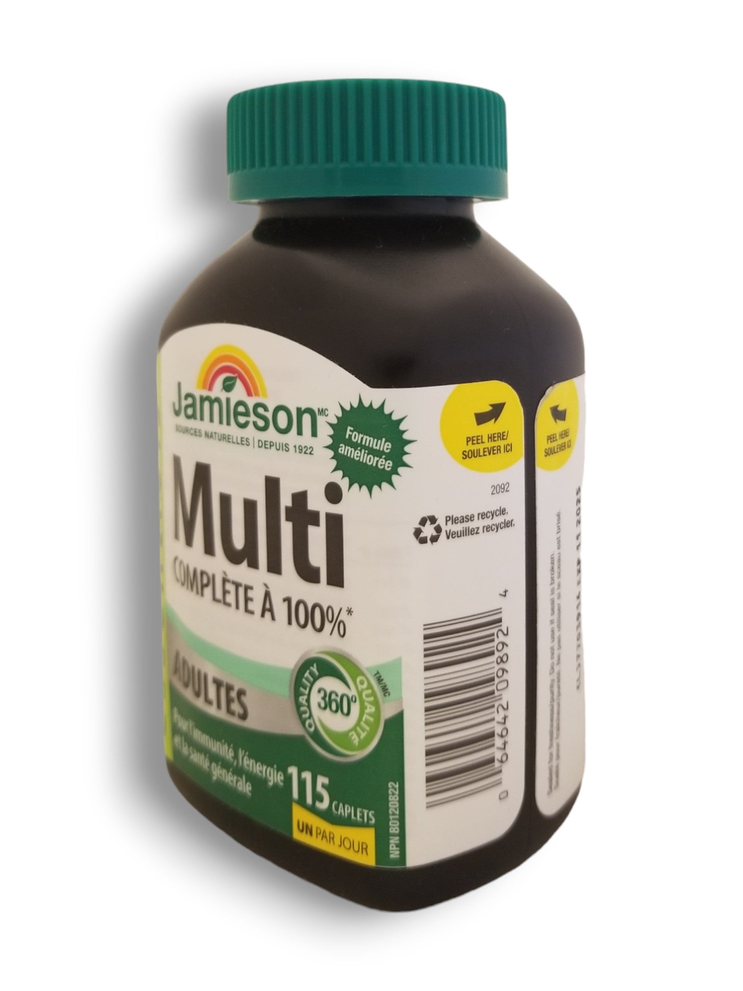 Jamieson 100% Complete Adults Multivitamin, 115 Caplets