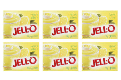 Jello Lemon Instant Pudding Mix, 99g/3.5oz., X 6 PKG.{Imported from Canada}