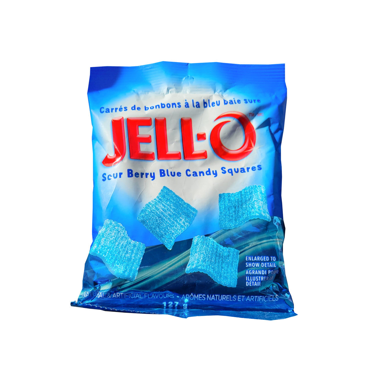 Jell-O Sour Berry Blue Candy Squares, 127g/4.5oz. (Imported from Canada)