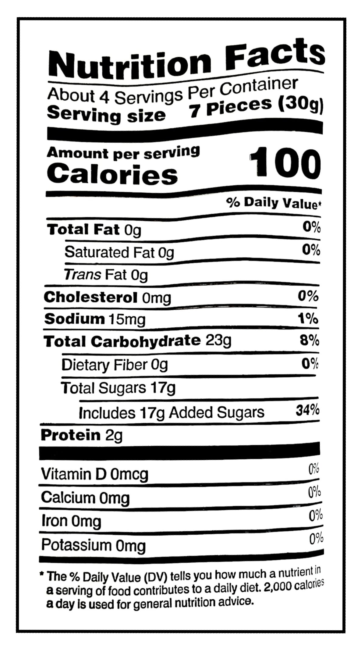 Jet Puffed Valentine's Day Strawberry Marshmallow Heart Gummies, 106g/3.75 oz  Nutrition Facts Label