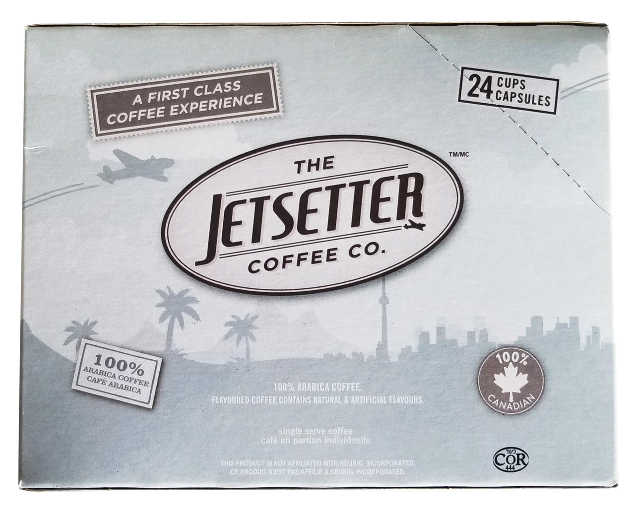 Jetsetter Jamaica Blue Mountain Blend Coffee, K-Cups, 24 Count Box {Imported from Canada}