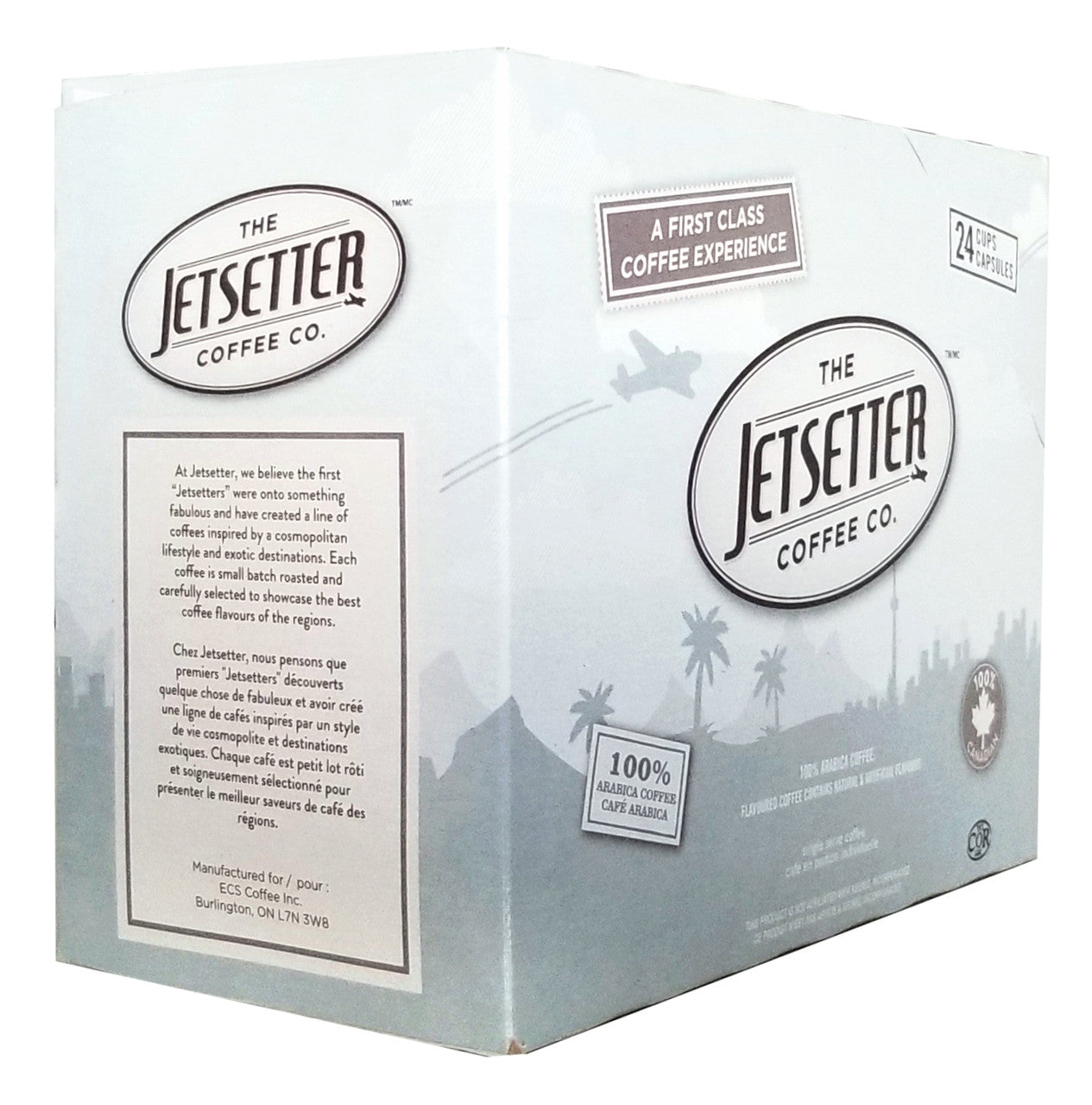 Jetsetter Jamaica Blue Mountain Blend Coffee, K-Cups, 24 Count Box {Imported from Canada}
