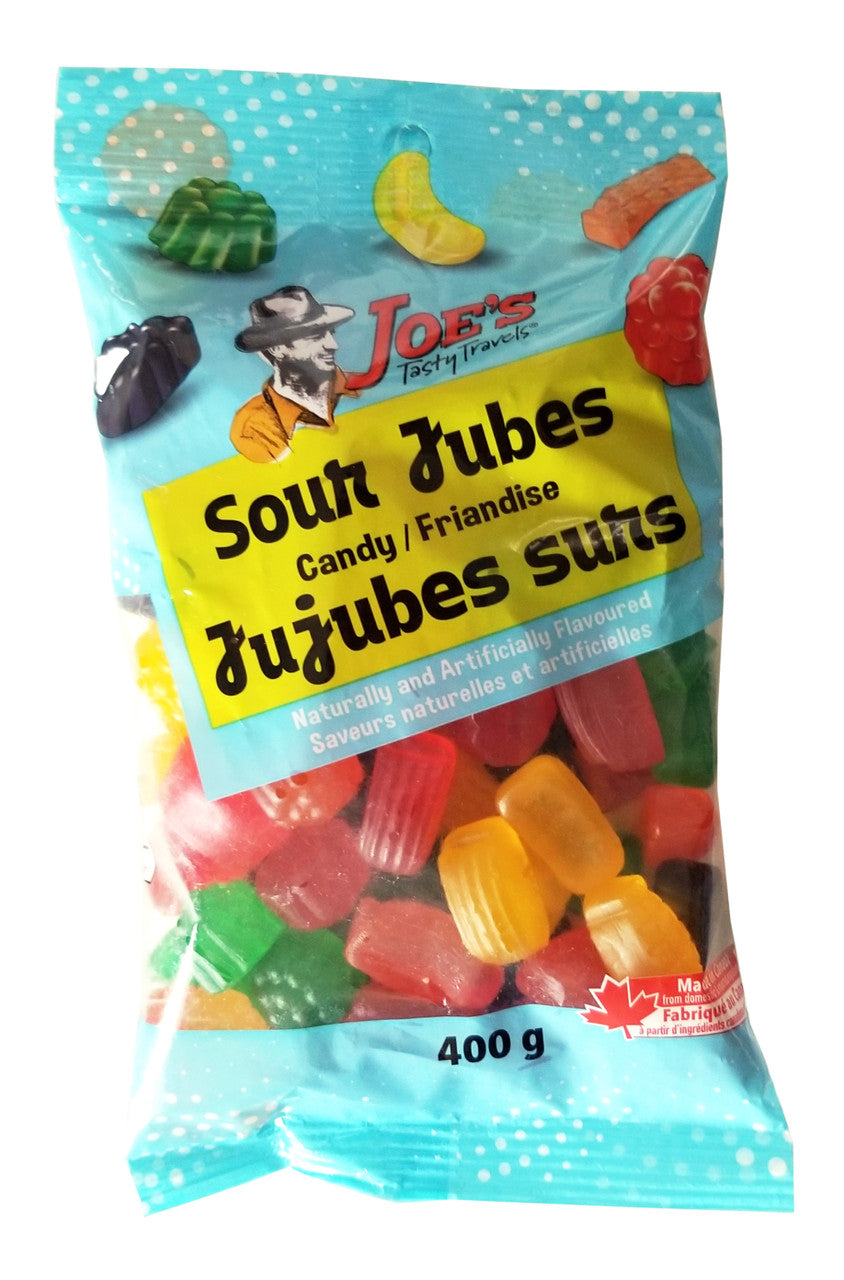 Joe's Tasty Travels, Sour Jubes Candy, 400g/14 oz. Bag {Imported from Canada}