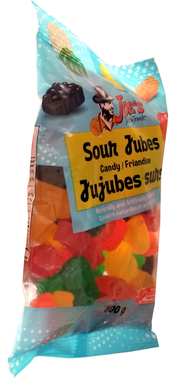 Joe's Tasty Travels, Sour Jubes Candy, 400g/14 oz. Bag {Imported from Canada}