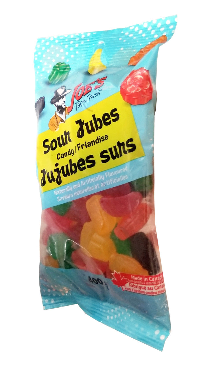 Joe's Tasty Travels, Sour Jubes Candy, 400g/14 oz. Bag {Imported from Canada}