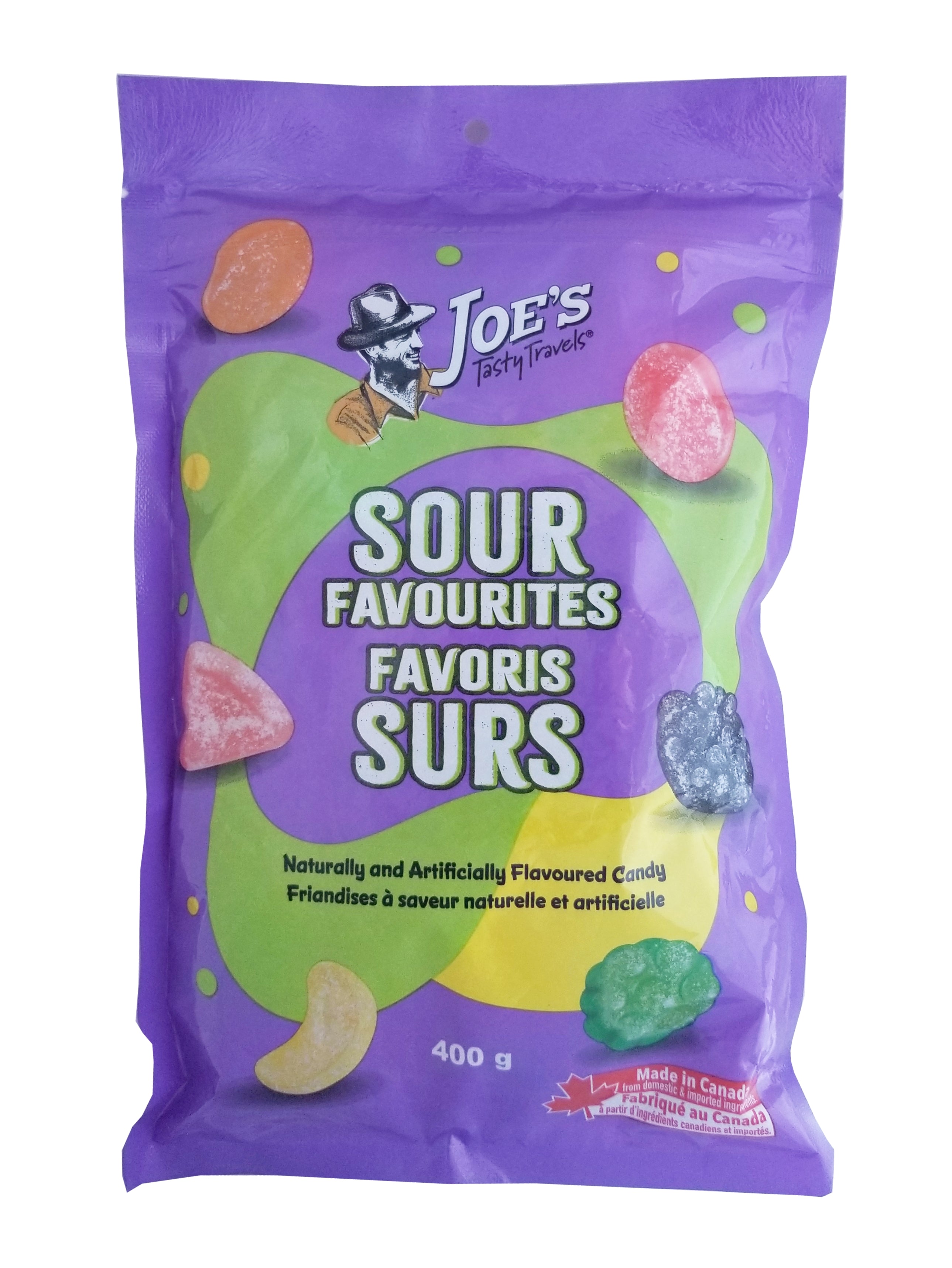 Joe's Tasty Travels, Sour Favorites Candy, 400g/14 oz. Bag {Imported from Canada}