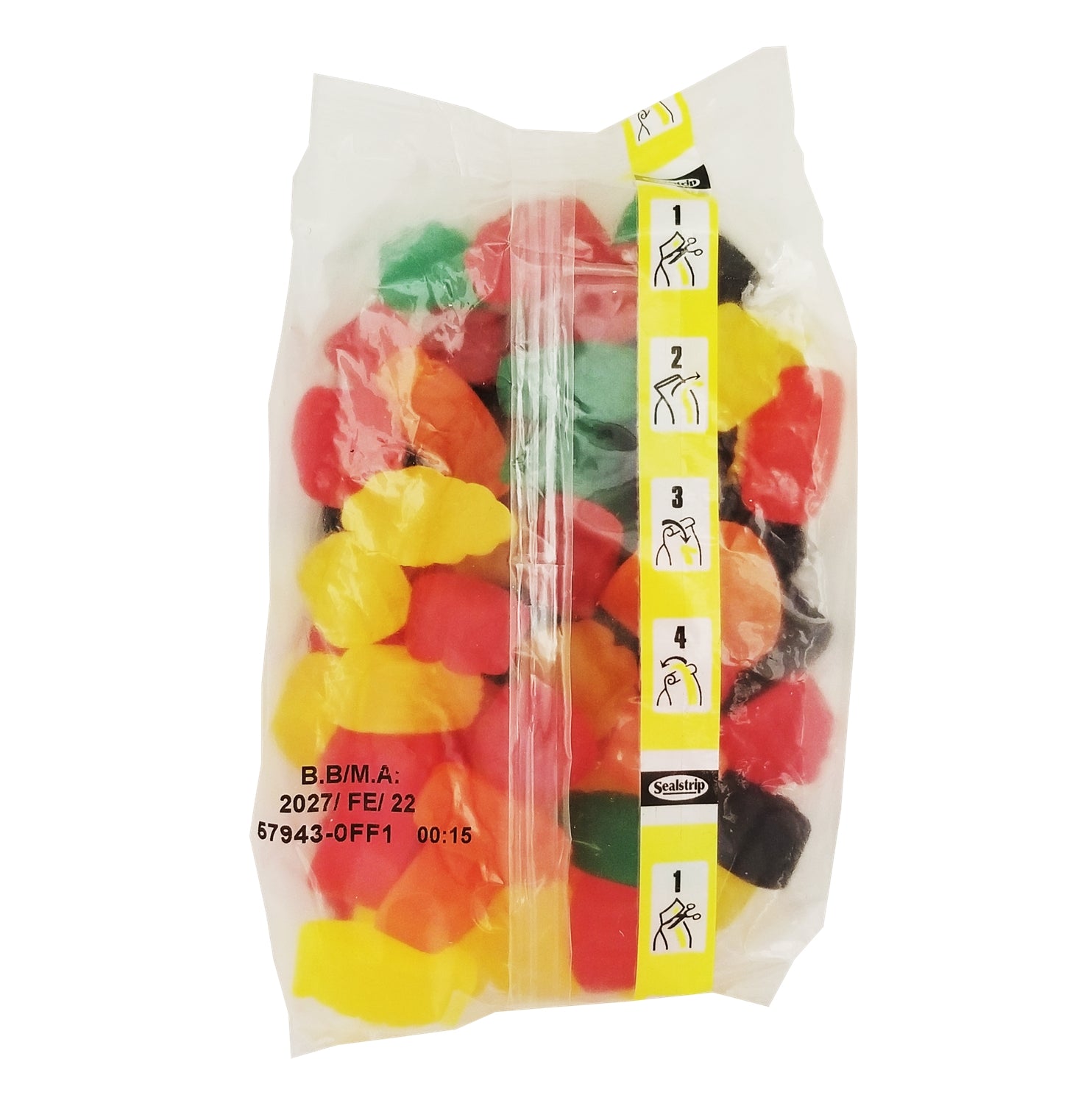 John Vince Foods Jubes 320g bag back — Canadian candy product