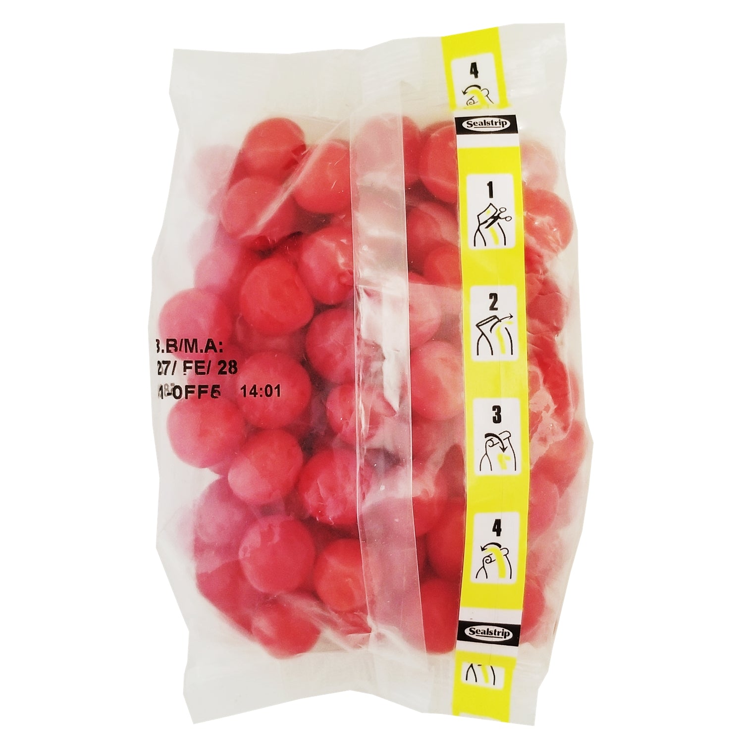 John Vince Foods Sour Cherries 300g bag back — Canadian sour candy product