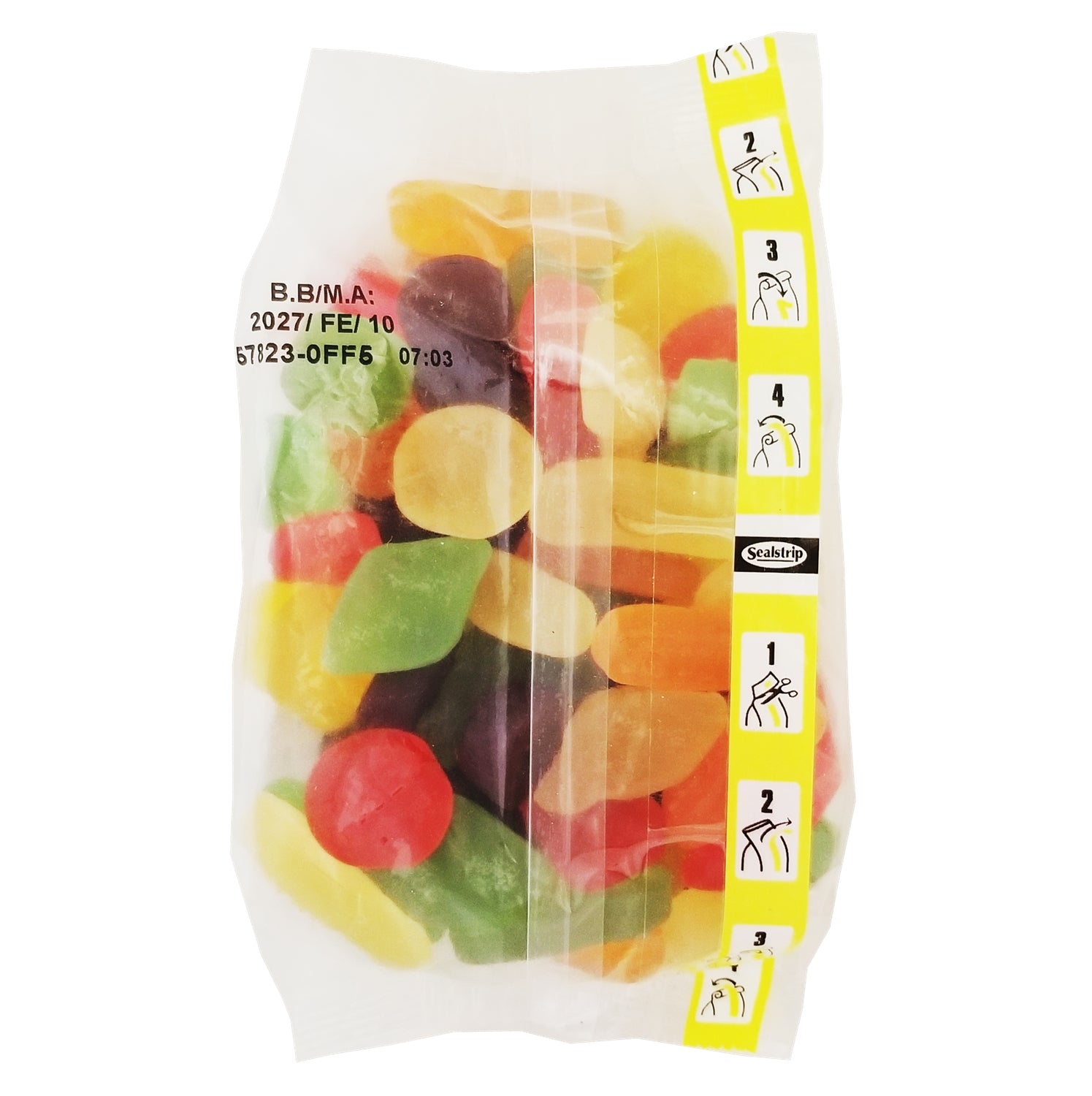 John Vince Foods Wine Gums 280g bag back — Canadian candy product
