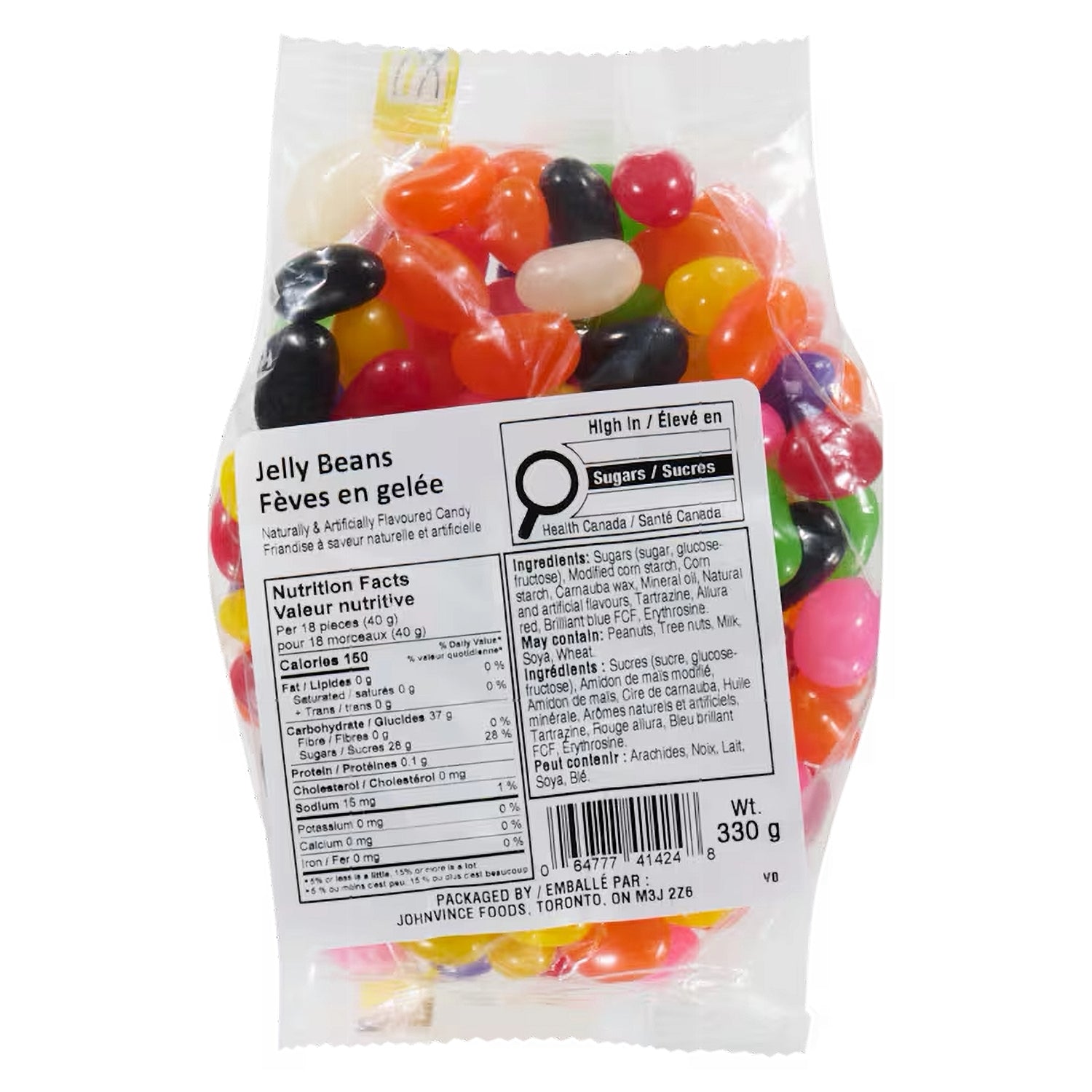 John Vince Foods Jelly Beans 330g front view — sweet fruit candy, ships to the US