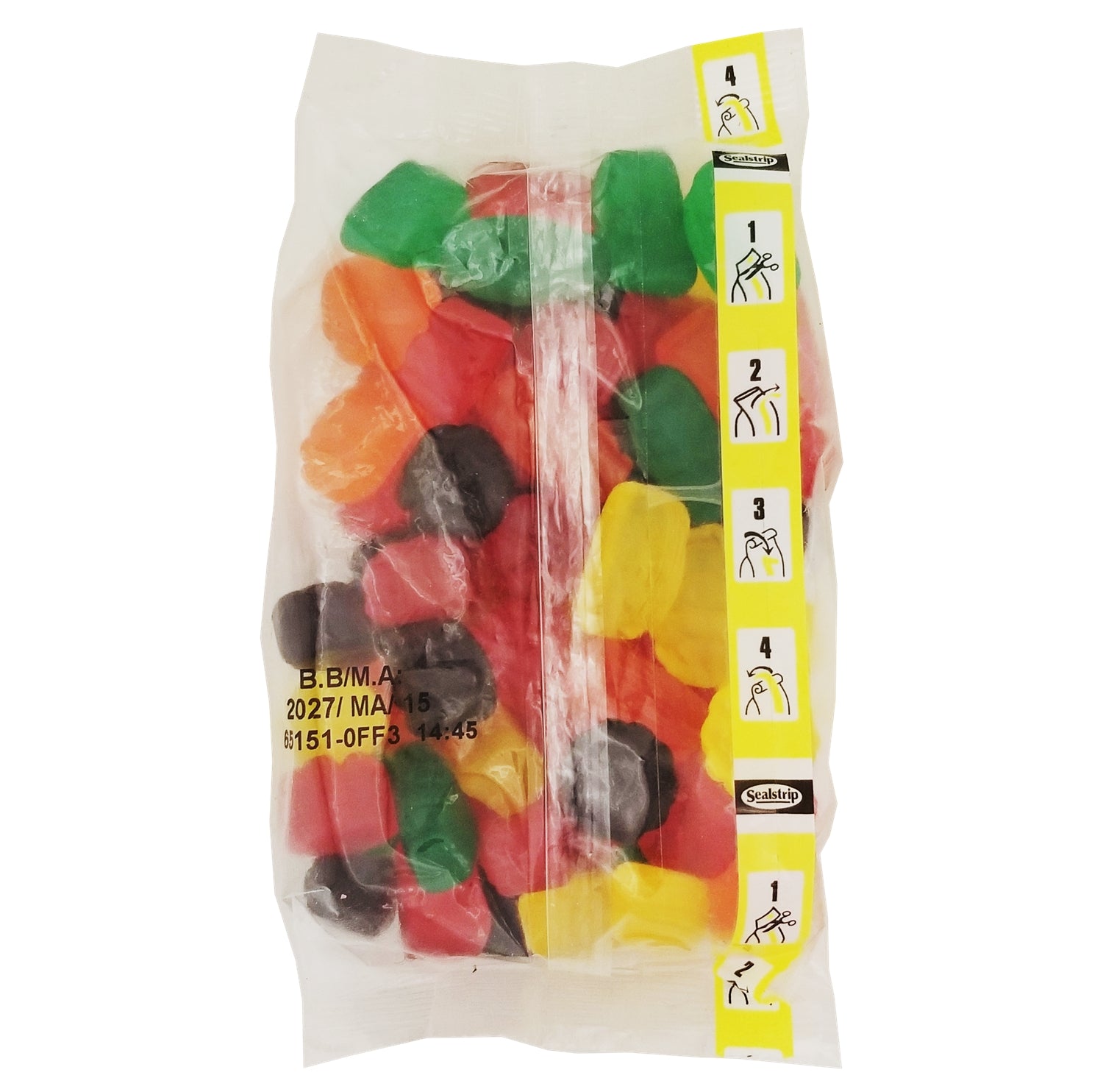 John Vince Foods Sour Jubes 320g bag back — Canadian sour candy product
