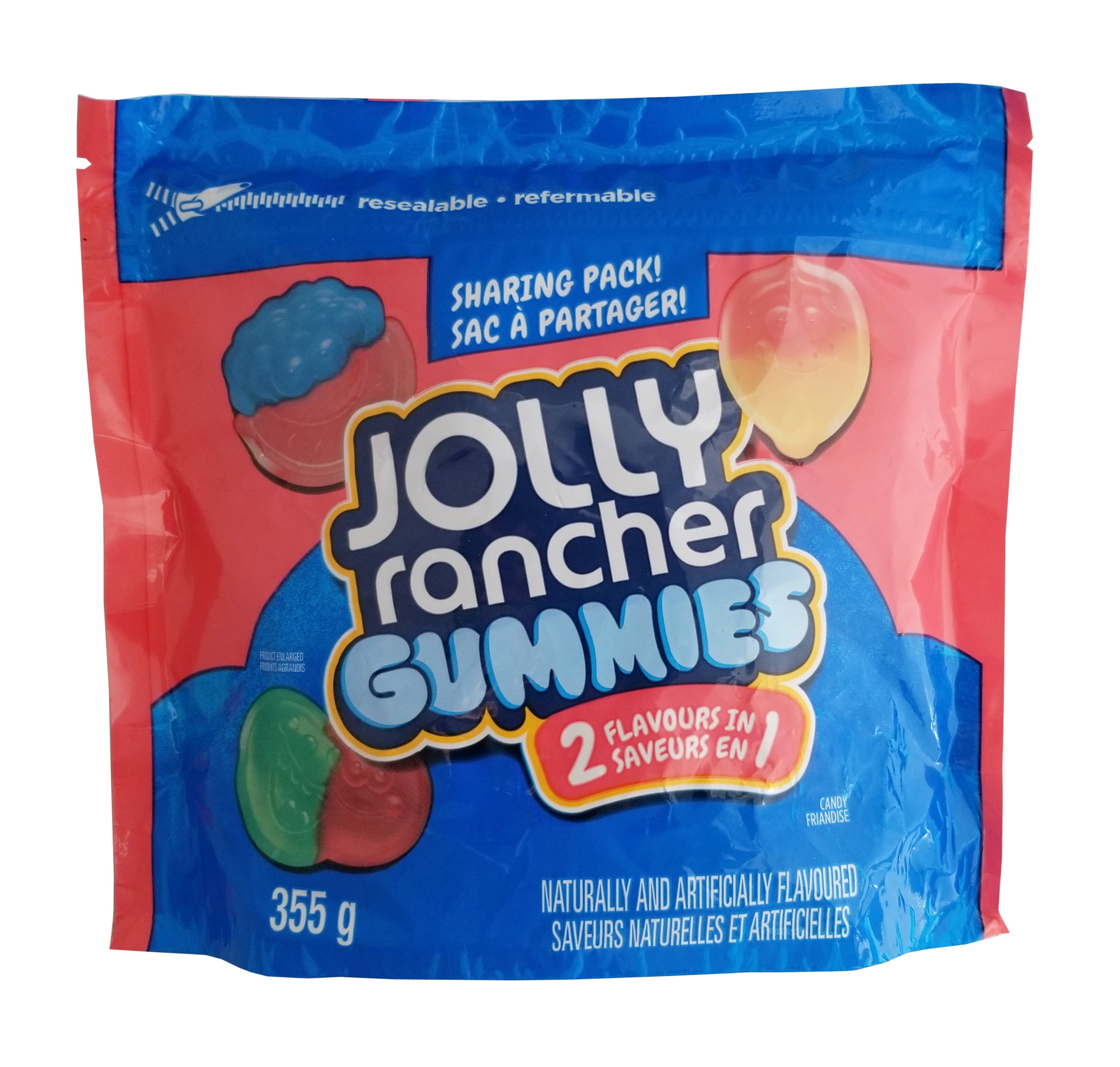 Jolly Renger Jolly Rancher 2 Flavors in 1 Original Gummies Flavors, 355g/12.4 oz