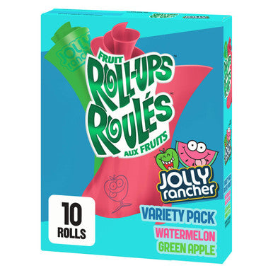 Jolly Rancher Fruit Roll-Ups, Gluten Free Flavoured Snacks, 141g Box Side Angle
