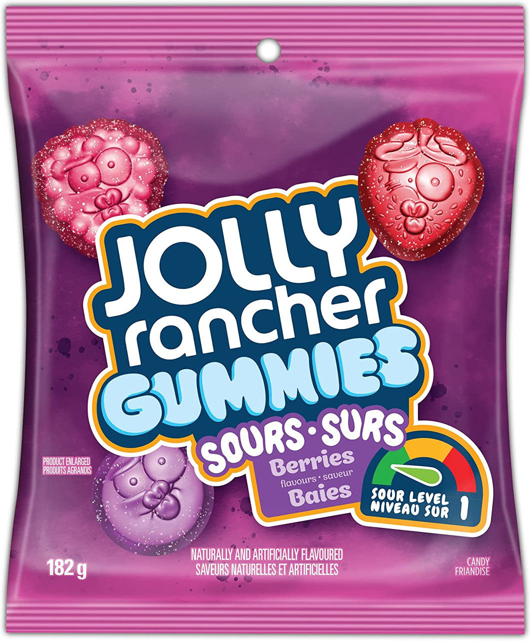 Jolly Rancher Gummies Sours, Berries Flavors, 182g/6.4 oz. Bag
