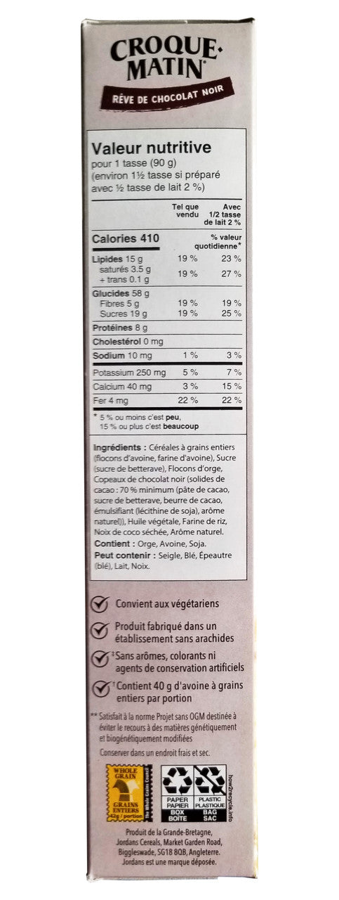 Jordans Morning Crisp Cereal, Dark Chocolate Dream, 400g/14 oz. Box(Imported from Canada)