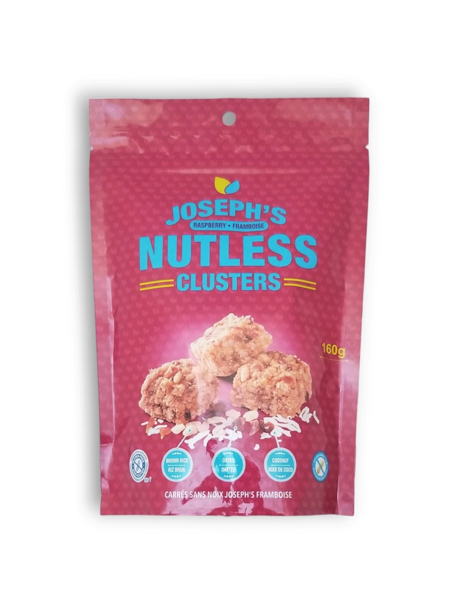 Joseph's Raspberry Nutless Clusters– 160g (5.6 oz) Bag Front