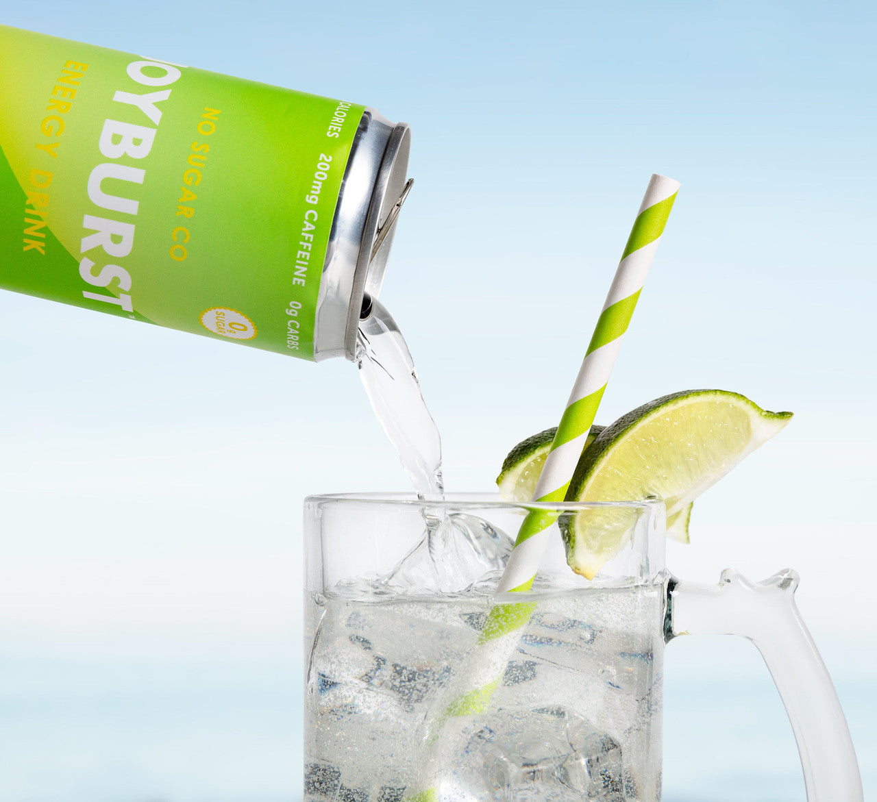 NoSugar Company Joyburst Energy Drink, Lime Flavor, 355mL/12.4 oz. Can {Imported from Canada}