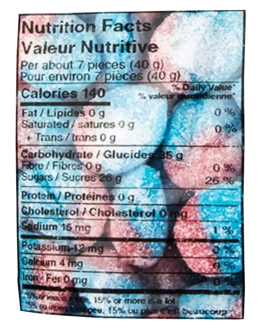 Juby Blue Raspberry Slice Gummies 2.5kg/5.5 lbs {Imported from Canada}