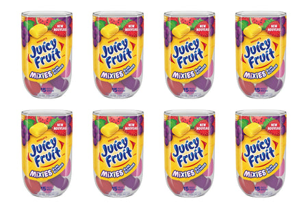 Juicy Fruit Mixies Gum, Sugarfree Bottle, 15ct (8pk) {Imported from Canada}