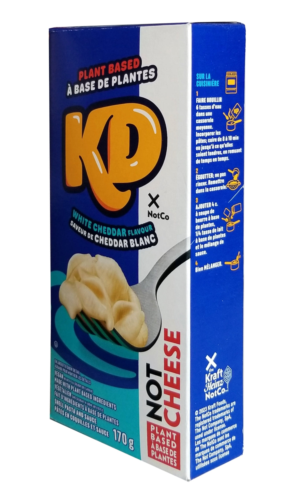 KD Kraft Dinner Vegan Plant Based White Cheddar Macaroni & Cheese, 170g/6 oz