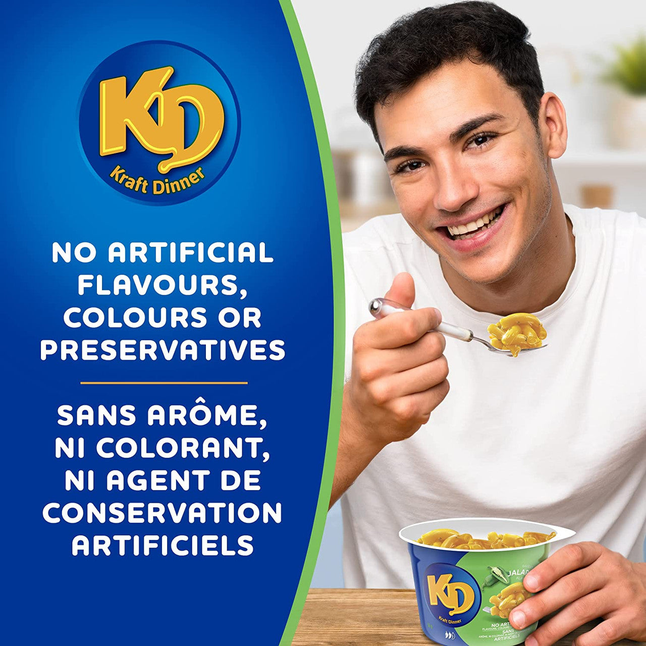 KD Kraft Dinner Jalapeno Flavor Snack Cups, 58g/2 oz. 1 Cup No Artificial Flavours
