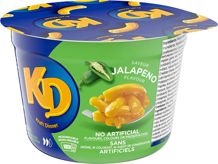 KD Kraft Dinner Jalapeno Flavor Snack Cups, 58g/2 oz. 1 Cup Right Side