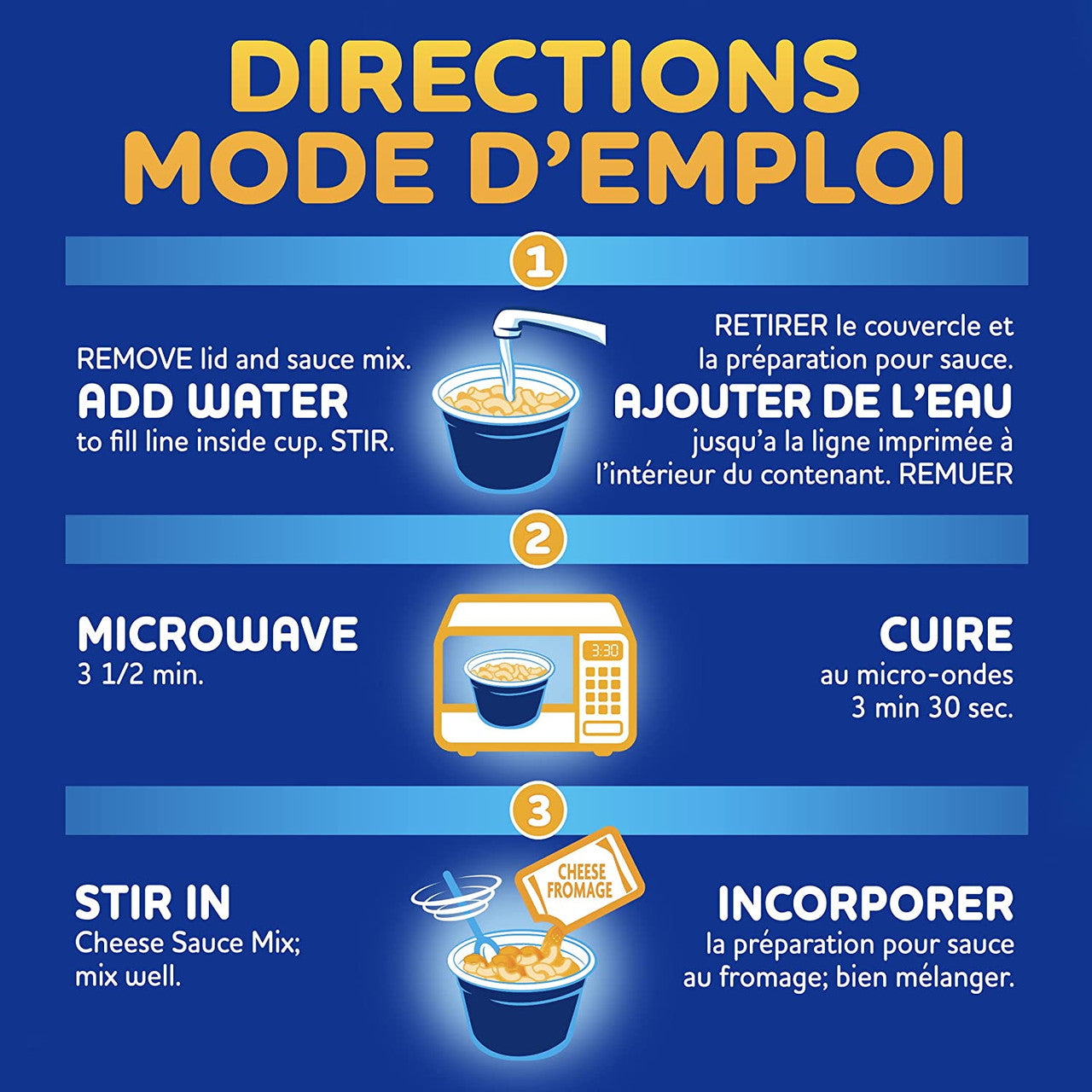 KD Kraft Dinner Poutine Flavor Snack Cups – 58g (2 oz) -  Directions