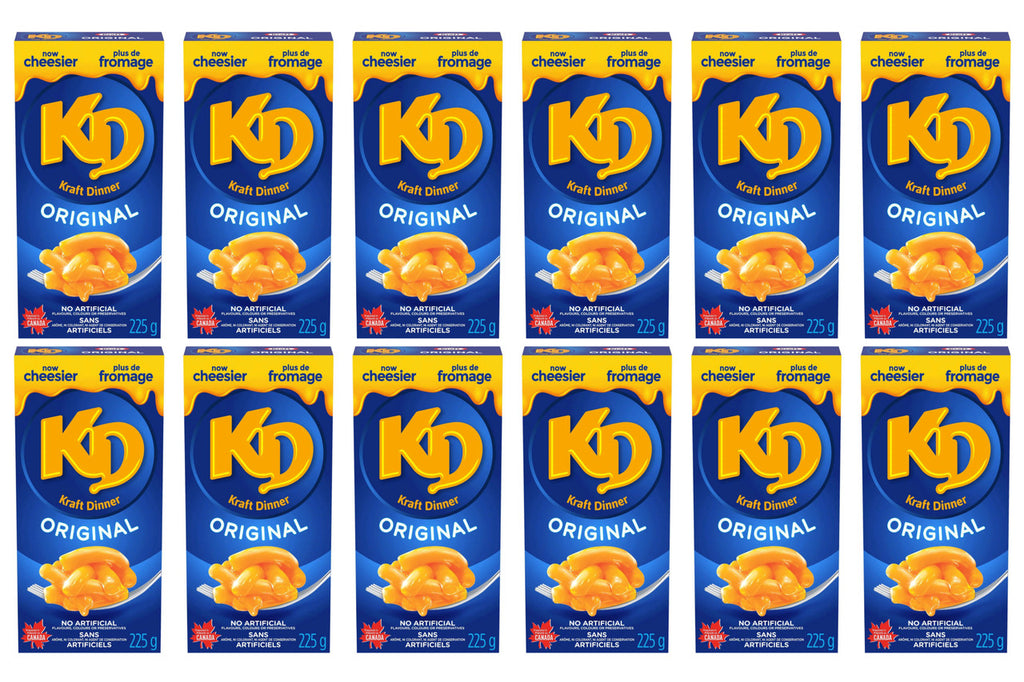 Kraft Dinner, Original Macaroni & Cheese 225g/7.6oz., 12ct, {Imported from Canada}