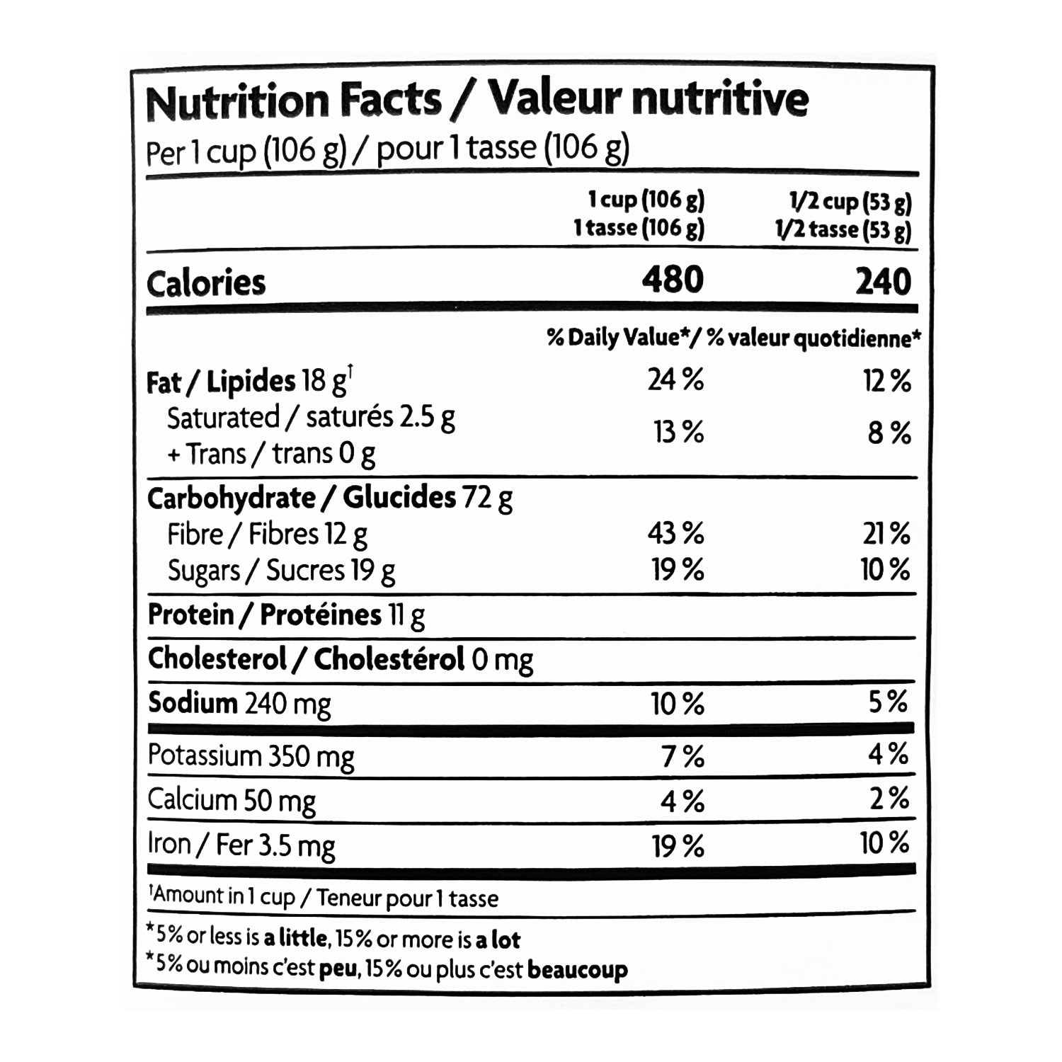 Nature's Path Organic Ancient Grains Probiotic Granola 1 kg nutrition facts — gluten-free kosher granola