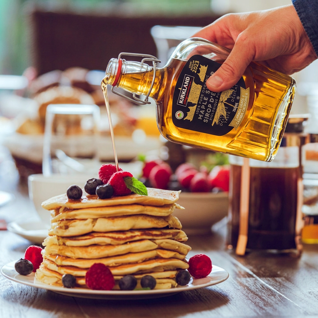 Kirkland Signature 100% Pure Organic Maple Syrup, Grade A, 740 mL / 26 fl oz