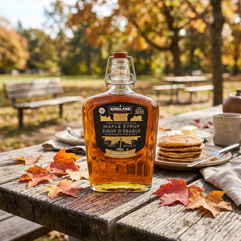 Kirkland Signature 100% Pure Organic Maple Syrup, Grade A, 740 mL / 26 fl oz