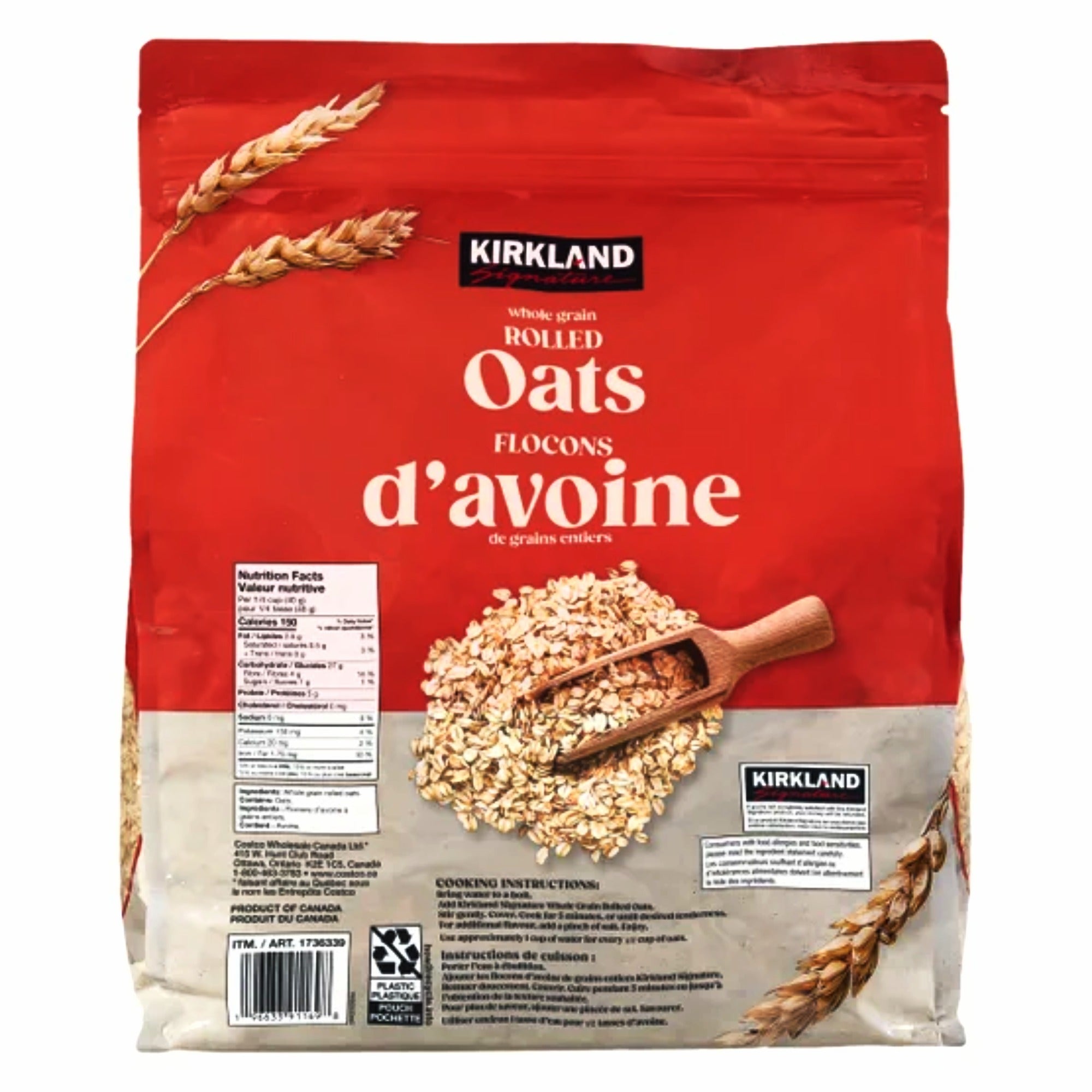 Kirkland Signature Whole Grain Rolled Oats 4.54 kg (160 oz)